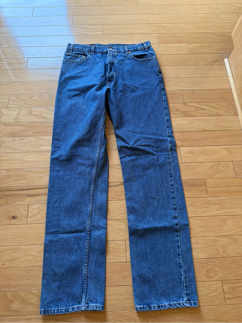 Levi’s Men’s 505 Series Straight Leg Regular Fit Blue Denim Jeans 36x36